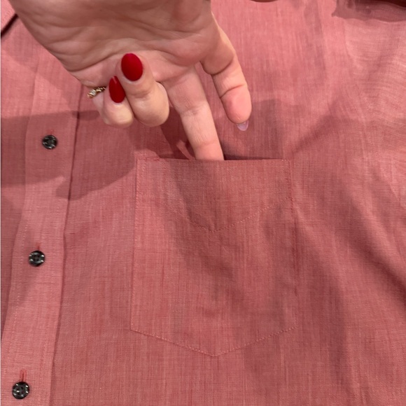 STAFFORD Men's Wrinkle Free Short Sleeve Button Up Shirt (Size: 17.5) EUC - Picture 3 of 14